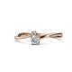 1 - Lucie 4.10 mm Bold Round Diamond 2 Stone Promise Ring 