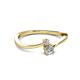 2 - Lucie 4.10 mm Bold Round Diamond 2 Stone Promise Ring 