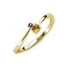 3 - Lucie 4.10 mm Bold Round Iolite and Citrine 2 Stone Promise Ring 