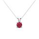 1 - Jassiel 5.00 mm Round Ruby Double Bail Solitaire Pendant Necklace 