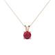 1 - Jassiel 5.00 mm Round Ruby Double Bail Solitaire Pendant Necklace 