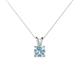 1 - Jassiel 5.00 mm Round Aquamarine Double Bail Solitaire Pendant Necklace 