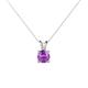 1 - Jassiel 5.00 mm Round Amethyst Double Bail Solitaire Pendant Necklace 