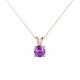 1 - Jassiel 5.00 mm Round Amethyst Double Bail Solitaire Pendant Necklace 
