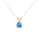 1 - Jassiel 5.00 mm Round Blue Topaz Double Bail Solitaire Pendant Necklace 