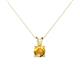 1 - Jassiel 5.00 mm Round Citrine Double Bail Solitaire Pendant Necklace 