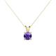 1 - Jassiel 5.00 mm Round Iolite Double Bail Solitaire Pendant Necklace 