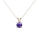 1 - Jassiel 5.00 mm Round Iolite Double Bail Solitaire Pendant Necklace 