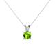 1 - Jassiel 5.00 mm Round Peridot Double Bail Solitaire Pendant Necklace 
