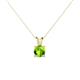 1 - Jassiel 5.00 mm Round Peridot Double Bail Solitaire Pendant Necklace 