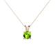 1 - Jassiel 5.00 mm Round Peridot Double Bail Solitaire Pendant Necklace 