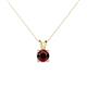 1 - Jassiel 5.00 mm Round Red Garnet Double Bail Solitaire Pendant Necklace 