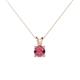 1 - Jassiel 5.00 mm Round Rhodolite Garnet Double Bail Solitaire Pendant Necklace 