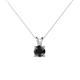 1 - Jassiel 5.00 mm Round Black Diamond Double Bail Solitaire Pendant Necklace 