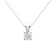1 - Jassiel 5.00 mm Round White Sapphire Double Bail Solitaire Pendant Necklace 