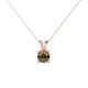 1 - Jassiel 5.00 mm Round Smoky Quartz Double Bail Solitaire Pendant Necklace 