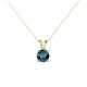 1 - Jassiel 5.00 mm Round Blue Diamond Double Bail Solitaire Pendant Necklace 