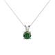 1 - Jassiel 5.00 mm Round Lab Created Alexandrite Double Bail Solitaire Pendant Necklace 