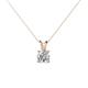 1 - Jassiel 5.00 mm Round Diamond Double Bail Solitaire Pendant Necklace 