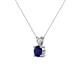 2 - Jassiel 5.00 mm Round Blue Sapphire Double Bail Solitaire Pendant Necklace 