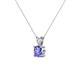 2 - Jassiel 5.00 mm Round Tanzanite Double Bail Solitaire Pendant Necklace 