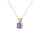 2 - Jassiel 5.00 mm Round Tanzanite Double Bail Solitaire Pendant Necklace 