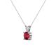 2 - Jassiel 5.00 mm Round Ruby Double Bail Solitaire Pendant Necklace 