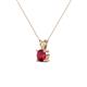 2 - Jassiel 5.00 mm Round Ruby Double Bail Solitaire Pendant Necklace 