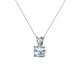 2 - Jassiel 5.00 mm Round Aquamarine Double Bail Solitaire Pendant Necklace 