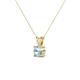2 - Jassiel 5.00 mm Round Aquamarine Double Bail Solitaire Pendant Necklace 