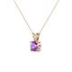 2 - Jassiel 5.00 mm Round Amethyst Double Bail Solitaire Pendant Necklace 