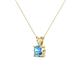 2 - Jassiel 5.00 mm Round Blue Topaz Double Bail Solitaire Pendant Necklace 