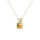 2 - Jassiel 5.00 mm Round Citrine Double Bail Solitaire Pendant Necklace 
