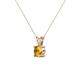 2 - Jassiel 5.00 mm Round Citrine Double Bail Solitaire Pendant Necklace 