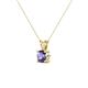 2 - Jassiel 5.00 mm Round Iolite Double Bail Solitaire Pendant Necklace 