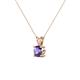 2 - Jassiel 5.00 mm Round Iolite Double Bail Solitaire Pendant Necklace 