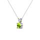 2 - Jassiel 5.00 mm Round Peridot Double Bail Solitaire Pendant Necklace 