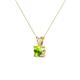2 - Jassiel 5.00 mm Round Peridot Double Bail Solitaire Pendant Necklace 