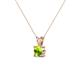 2 - Jassiel 5.00 mm Round Peridot Double Bail Solitaire Pendant Necklace 