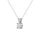 2 - Jassiel 5.00 mm Round White Sapphire Double Bail Solitaire Pendant Necklace 