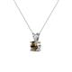 2 - Jassiel 5.00 mm Round Smoky Quartz Double Bail Solitaire Pendant Necklace 