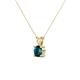 2 - Jassiel 5.00 mm Round London Blue Topaz Double Bail Solitaire Pendant Necklace 