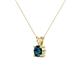 2 - Jassiel 5.00 mm Round Blue Diamond Double Bail Solitaire Pendant Necklace 