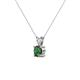 2 - Jassiel 5.00 mm Round Lab Created Alexandrite Double Bail Solitaire Pendant Necklace 