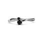 1 - Lucie 4.10 mm Bold Round Black Diamond 2 Stone Promise Ring 