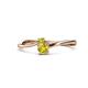 1 - Lucie 4.10 mm Bold Round Yellow Diamond 2 Stone Promise Ring 