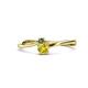 1 - Lucie 4.10 mm Bold Round Yellow Diamond and Lab Created Alexandrite 2 Stone Promise Ring 