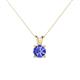 1 - Jassiel 5.80 mm Round Tanzanite Double Bail Solitaire Pendant Necklace 