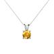 1 - Jassiel 5.80 mm Round Citrine Double Bail Solitaire Pendant Necklace 