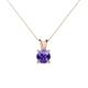 1 - Jassiel 5.80 mm Round Iolite Double Bail Solitaire Pendant Necklace 